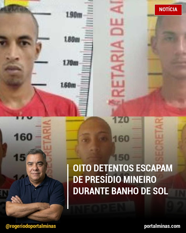 Oito Detentos Escapam de Presídio Mineiro Durante Banho de Sol