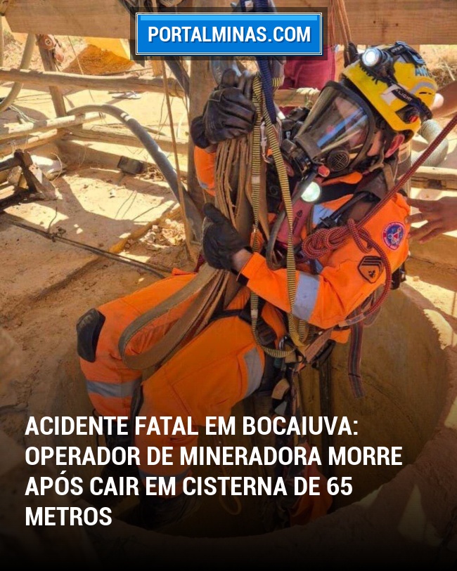 Acidente Fatal em Bocaiuva: Operador de Mineradora Morre Após Cair em Cisterna de 65 Metros