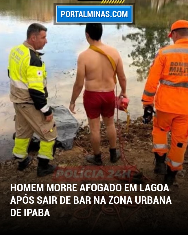 Homem Morre Afogado em Lagoa Após Sair de Bar na Zona Urbana de Ipaba