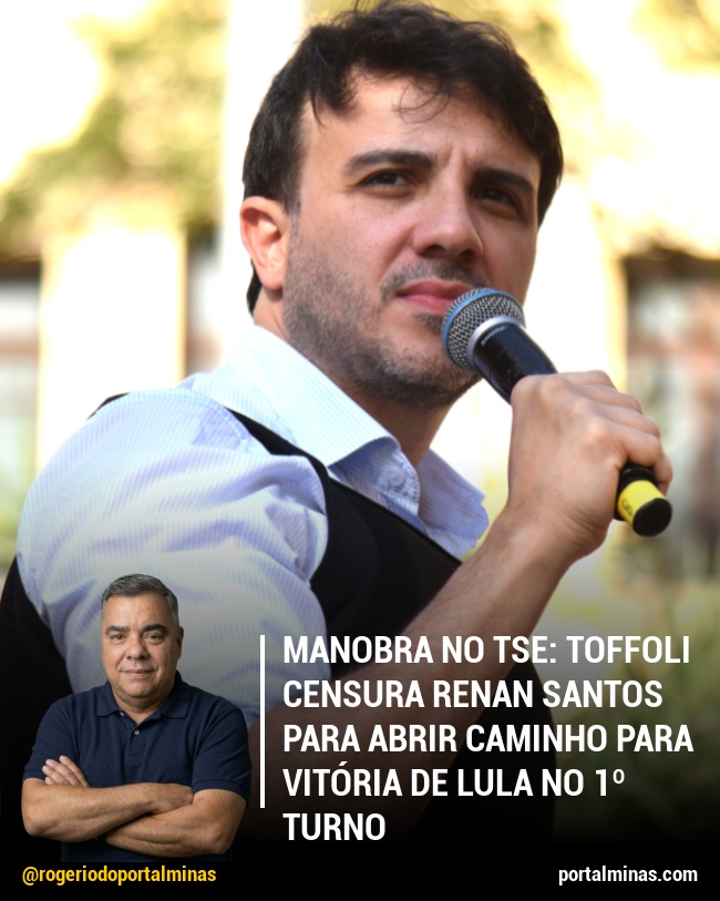 Manobra no TSE: Toffoli censura Renan Santos para abrir caminho para vitória de Lula no 1º turno