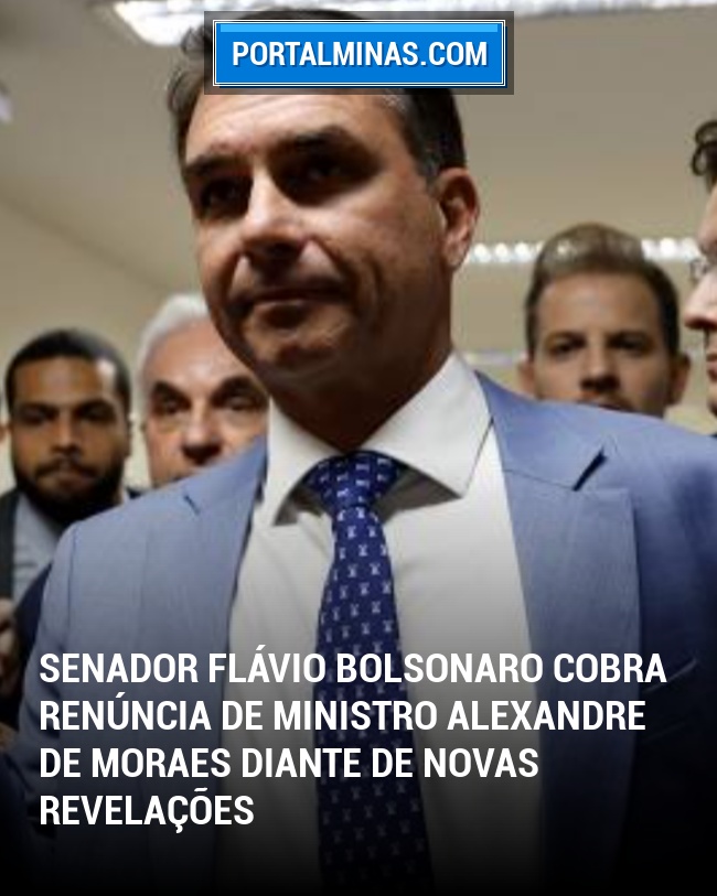 Senador Flávio Bolsonaro Cobra Renúncia de Ministro Alexandre de Moraes Diante de Novas Revelações