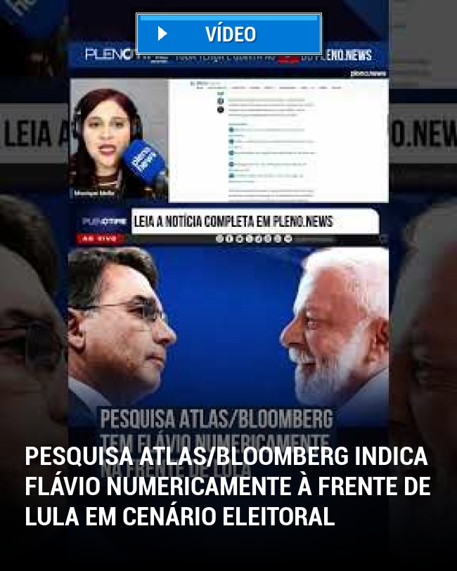 Pesquisa Atlas/Bloomberg indica Flávio numericamente à frente de Lula em cenário eleitoral