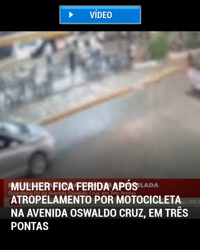 Mulher Fica Ferida Após Atropelamento por Motocicleta na Avenida Oswaldo Cruz, em Três Pontas