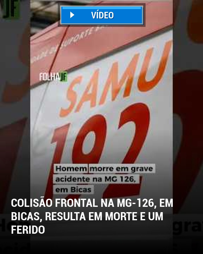 Colisão frontal na MG-126, em Bicas, resulta em morte e um ferido