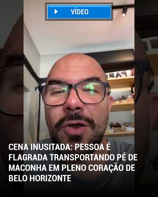Cena Inusitada: Pessoa é Flagrada Transportando Pé de Maconha em Pleno Coração de Belo Horizonte