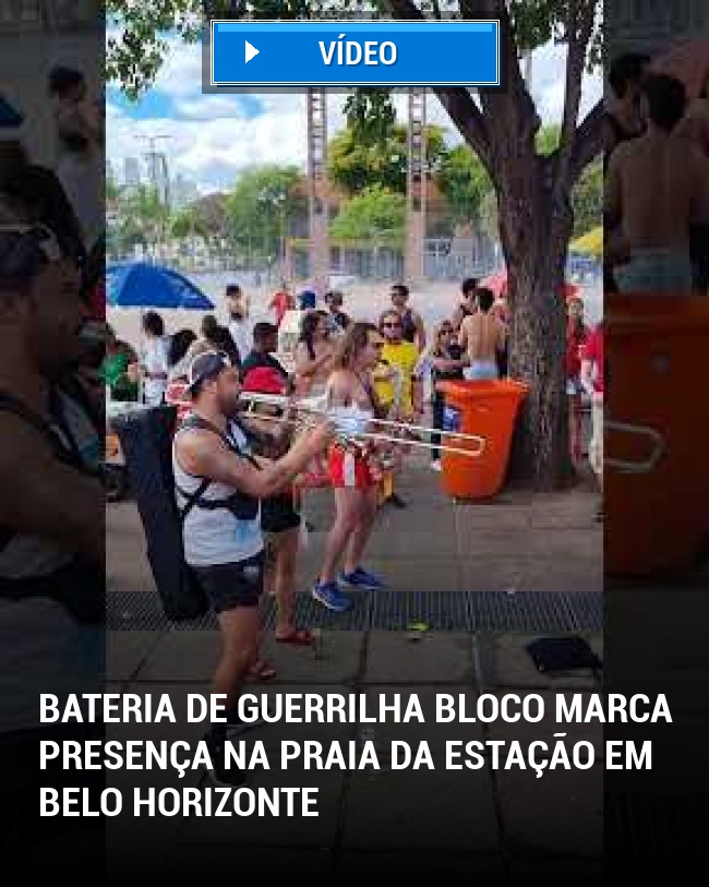 Bateria de Guerrilha Bloco Marca Presença na Praia da Estação em Belo Horizonte