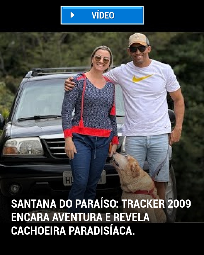 Santana do Paraíso: Tracker 2009 encara aventura e revela cachoeira paradisíaca.