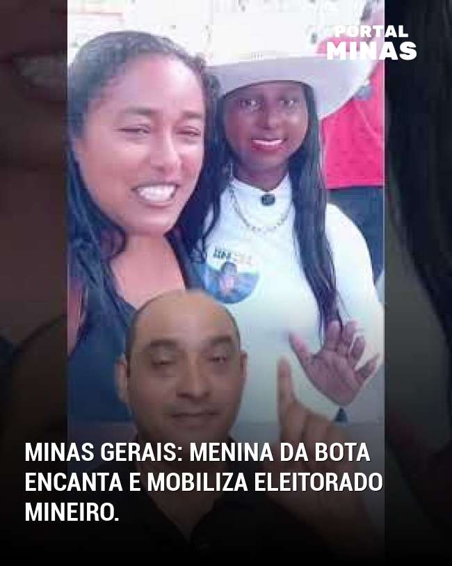 Minas Gerais: Menina da bota encanta e mobiliza eleitorado mineiro.