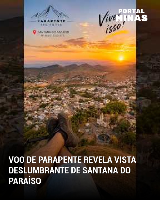 Voo de Parapente Revela Vista Deslumbrante de Santana do Paraíso