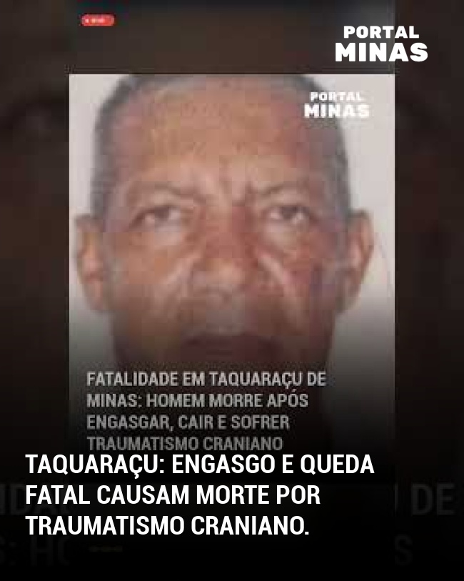 Taquaraçu: Engasgo e queda fatal causam morte por traumatismo craniano.