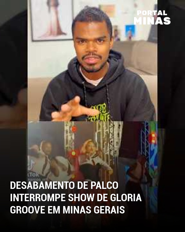 Desabamento de palco interrompe show de Gloria Groove em Minas Gerais