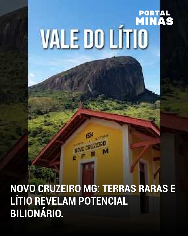 Novo Cruzeiro MG: Terras raras e lítio revelam potencial bilionário.