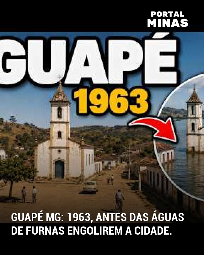 Guapé MG: 1963, antes das águas de Furnas engolirem a cidade.