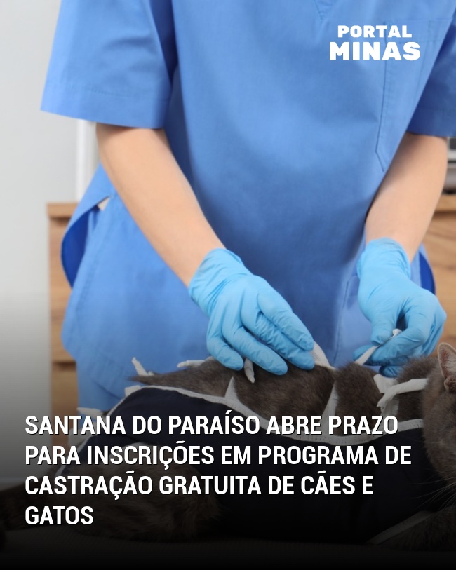 Santana do Paraíso Abre Prazo para Inscrições em Programa de Castração Gratuita de Cães e Gatos