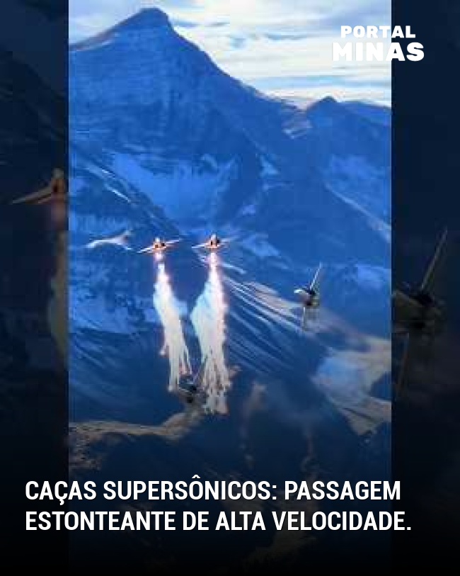 Caças supersônicos: passagem estonteante de alta velocidade.