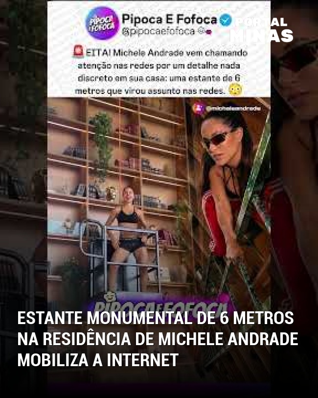 Estante Monumental de 6 Metros na Residência de Michele Andrade Mobiliza a Internet