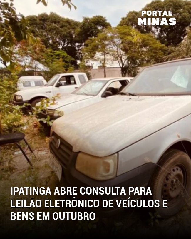 Ipatinga Abre Consulta para Leilão Eletrônico de Veículos e Bens em Outubro