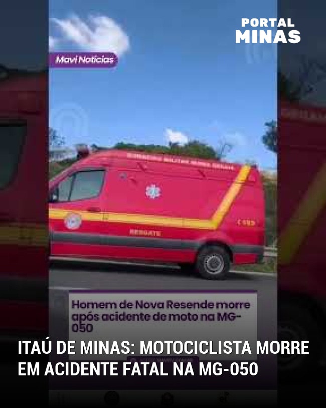 Itaú de Minas: Motociclista morre em acidente fatal na MG-050