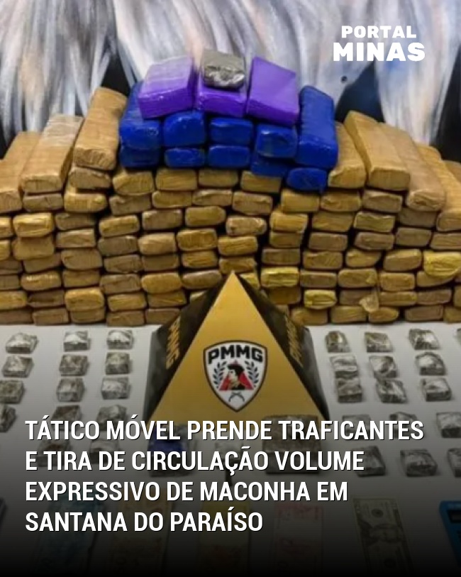 Tático Móvel Prende Traficantes e Tira de Circulação Volume Expressivo de Maconha em Santana do Paraíso