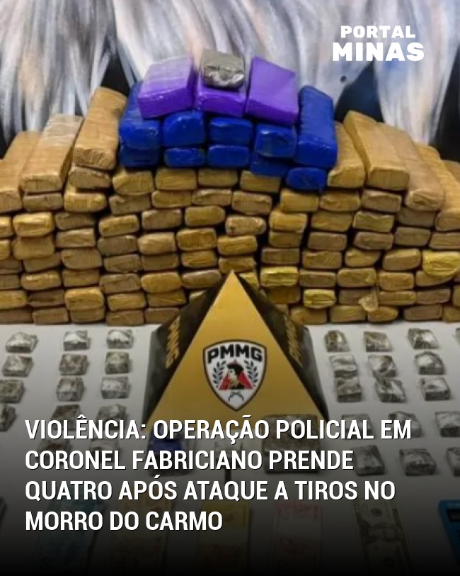 Violência: Operação Policial em Coronel Fabriciano Prende Quatro Após Ataque a Tiros no Morro do Carmo