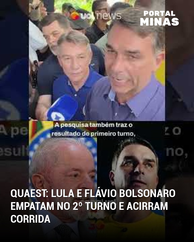 Quaest: Lula e Flávio Bolsonaro empatam no 2º turno e acirram corrida