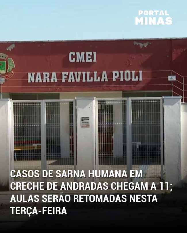 Casos de Sarna Humana em Creche de Andradas Chegam a 11; Aulas Serão Retomadas Nesta Terça-feira