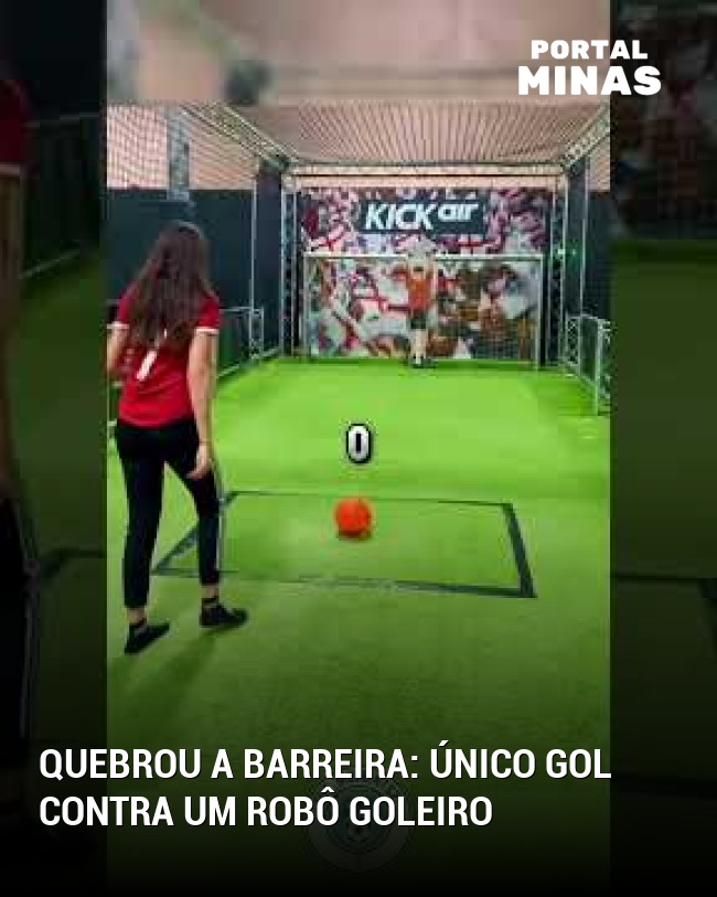 Quebrou a barreira: único gol contra um robô goleiro