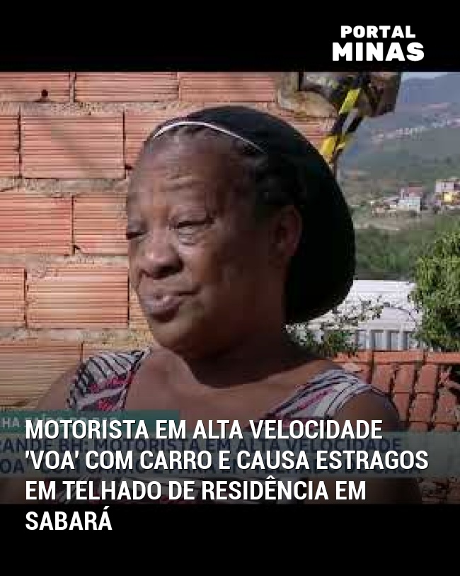 Motorista em Alta Velocidade 'Voa' com Carro e Causa Estragos em Telhado de Residência em Sabará