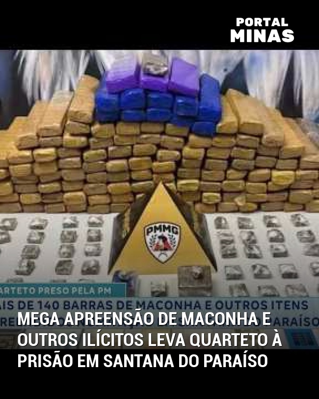 Mega Apreensão de Maconha e Outros Ilícitos Leva Quarteto à Prisão em Santana do Paraíso