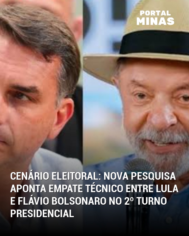 Cenário Eleitoral: Nova Pesquisa Aponta Empate Técnico Entre Lula e Flávio Bolsonaro no 2º Turno Presidencial