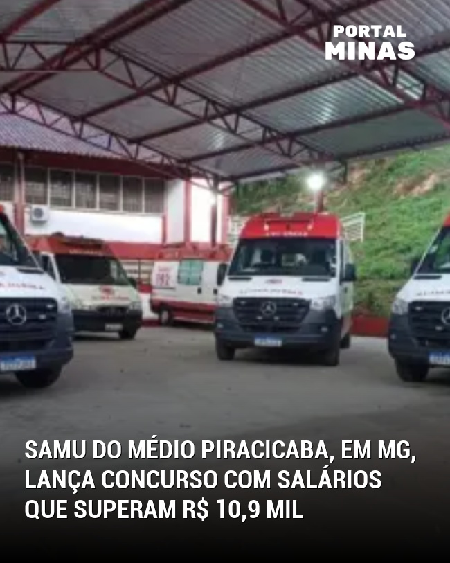 Samu do Médio Piracicaba, em MG, Lança Concurso com Salários que Superam R$ 10,9 Mil