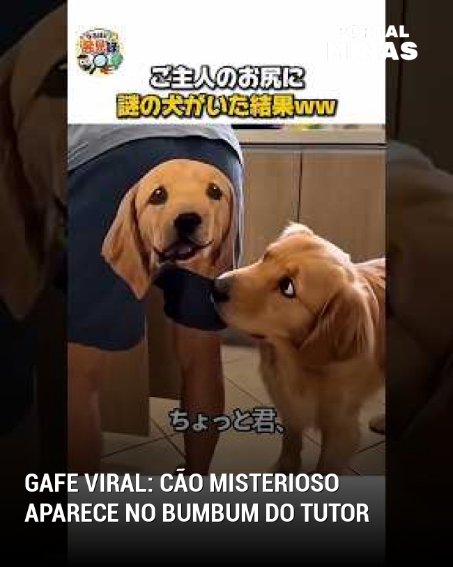 Gafe viral: cão misterioso aparece no bumbum do tutor