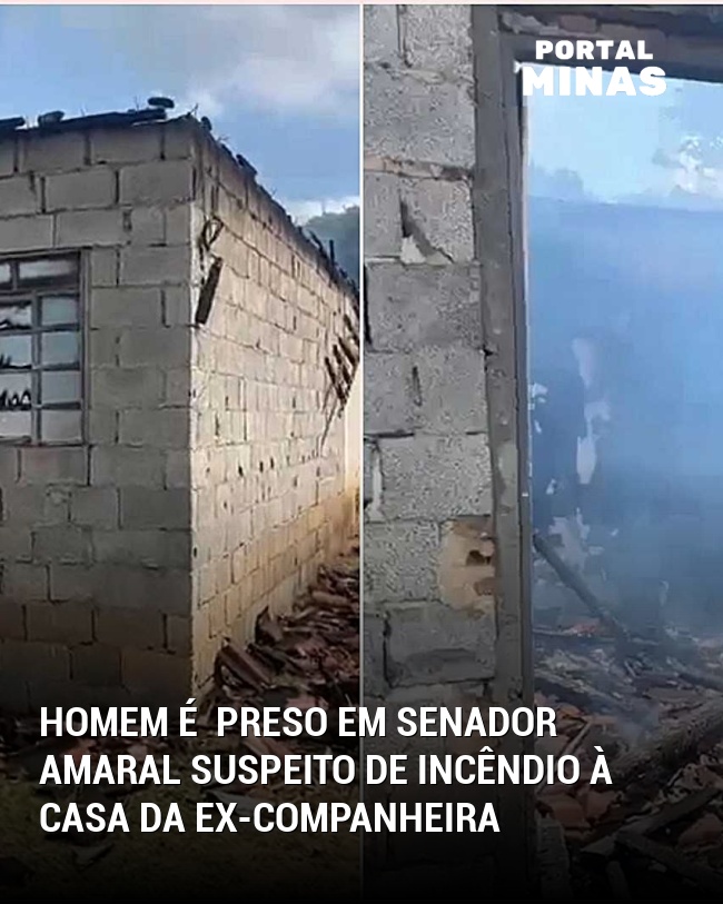Homem é Preso em Senador Amaral Suspeito de Incêndio à Casa da Ex-Companheira