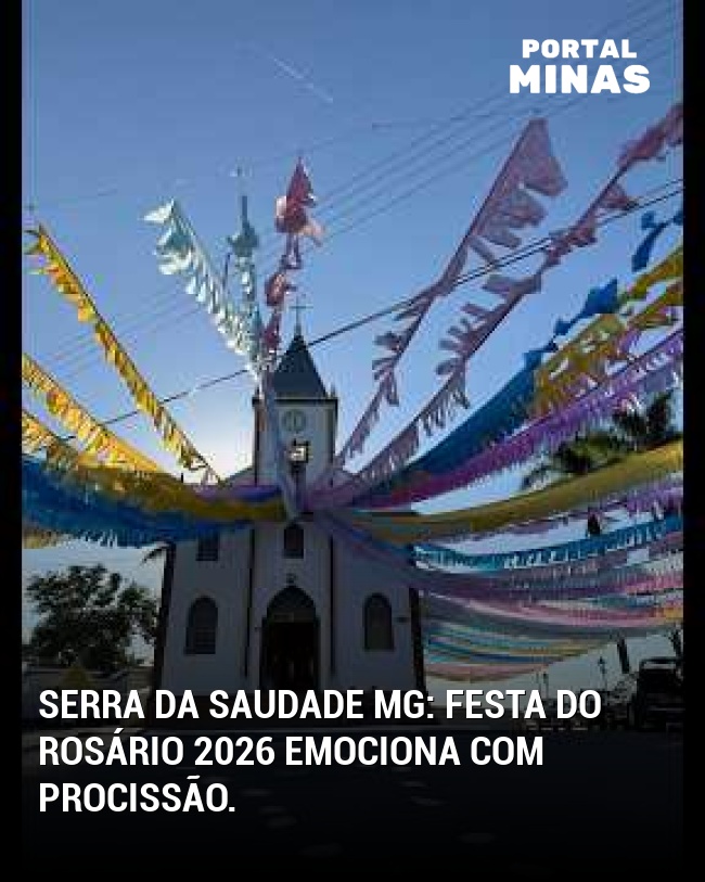 Serra da Saudade MG: Festa do Rosário 2026 emociona com procissão.