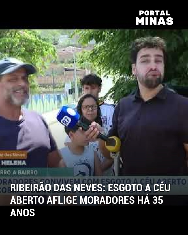 Ribeirão das Neves: Esgoto a céu aberto aflige moradores há 35 anos