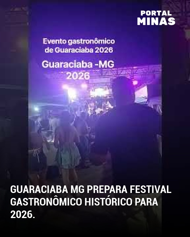 Guaraciaba MG prepara festival gastronômico histórico para 2026.