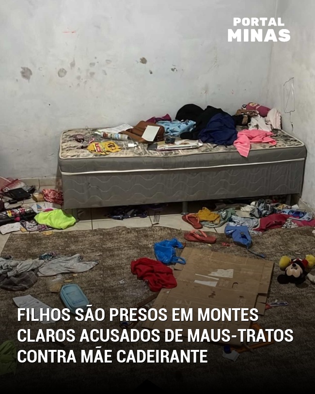 Filhos são presos em Montes Claros acusados de maus-tratos contra mãe cadeirante