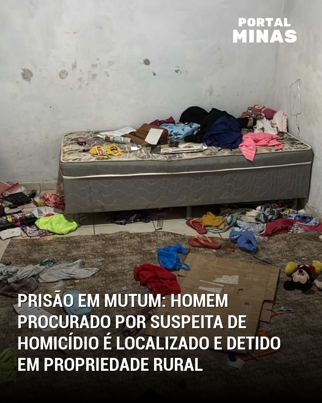 Prisão em Mutum: Homem procurado por suspeita de homicídio é localizado e detido em propriedade rural