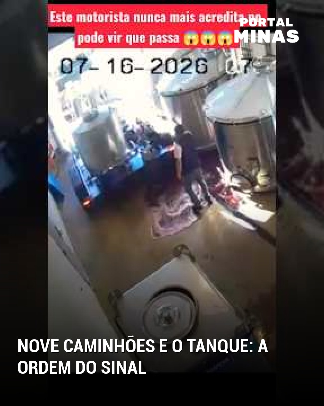 Nove caminhões e o tanque: a ordem do sinal