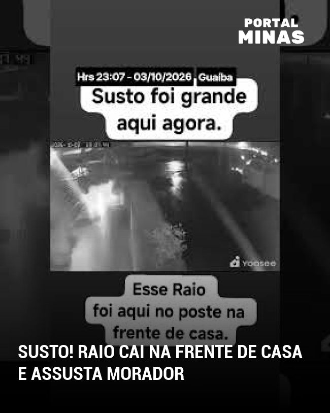 Susto! Raio cai na frente de casa e assusta morador