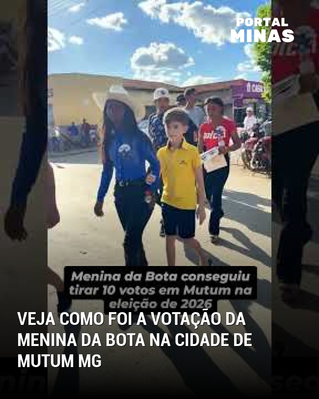 Veja como foi a votação da menina da bota na cidade de Mutum MG