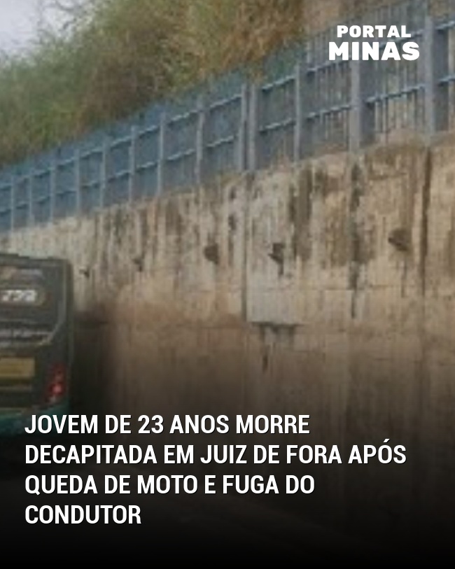 Jovem de 23 anos morre decapitada em Juiz de Fora após queda de moto e fuga do condutor