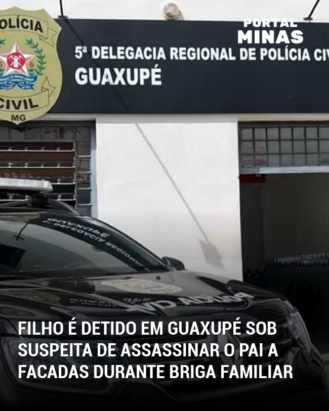 Filho é detido em Guaxupé sob suspeita de assassinar o pai a facadas durante briga familiar
