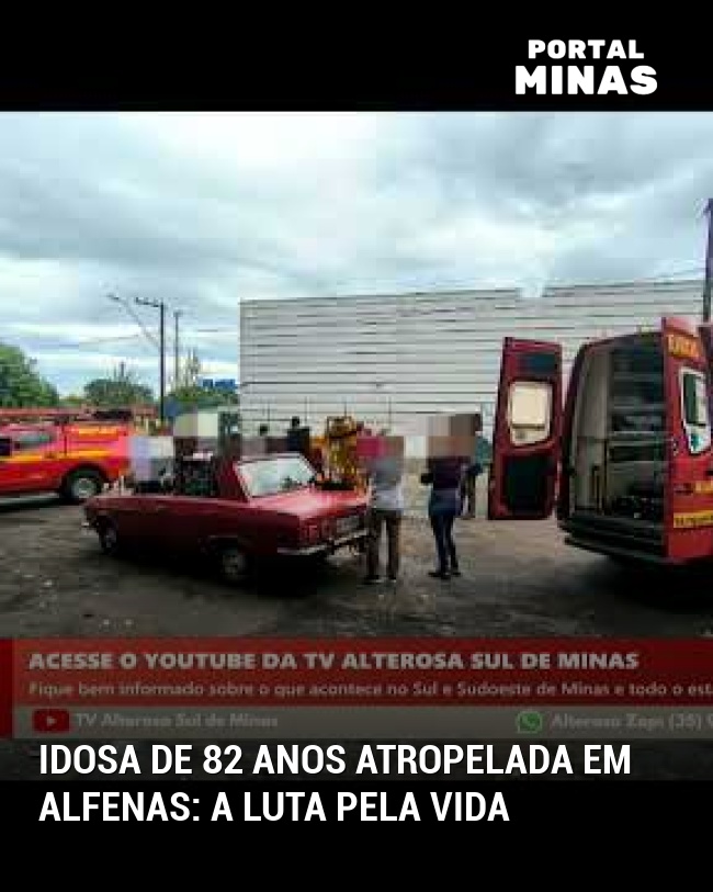 Idosa de 82 anos atropelada em Alfenas: a luta pela vida
