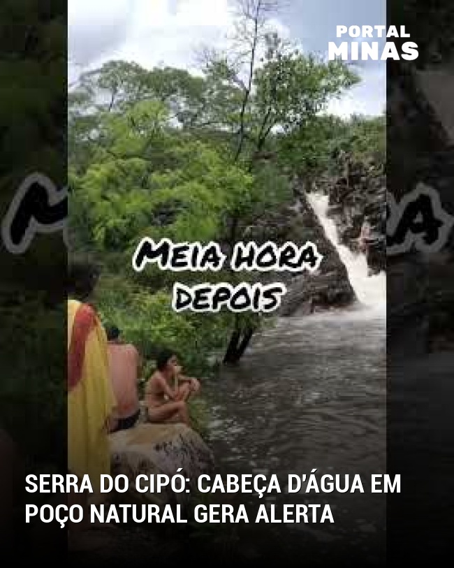 Serra do Cipó: cabeça d'água em poço natural gera alerta