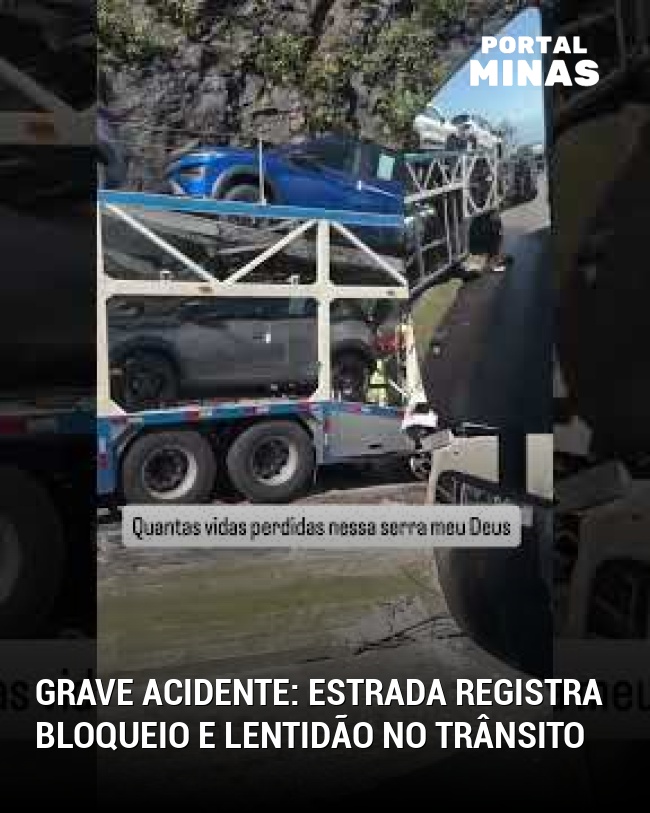 Grave acidente: estrada registra bloqueio e lentidão no trânsito