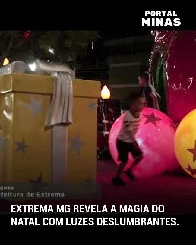 Extrema MG revela a magia do Natal com luzes deslumbrantes.