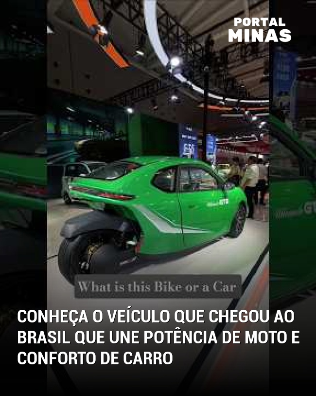 Conheça o veículo que chegou ao Brasil que une potência de moto e conforto de carro