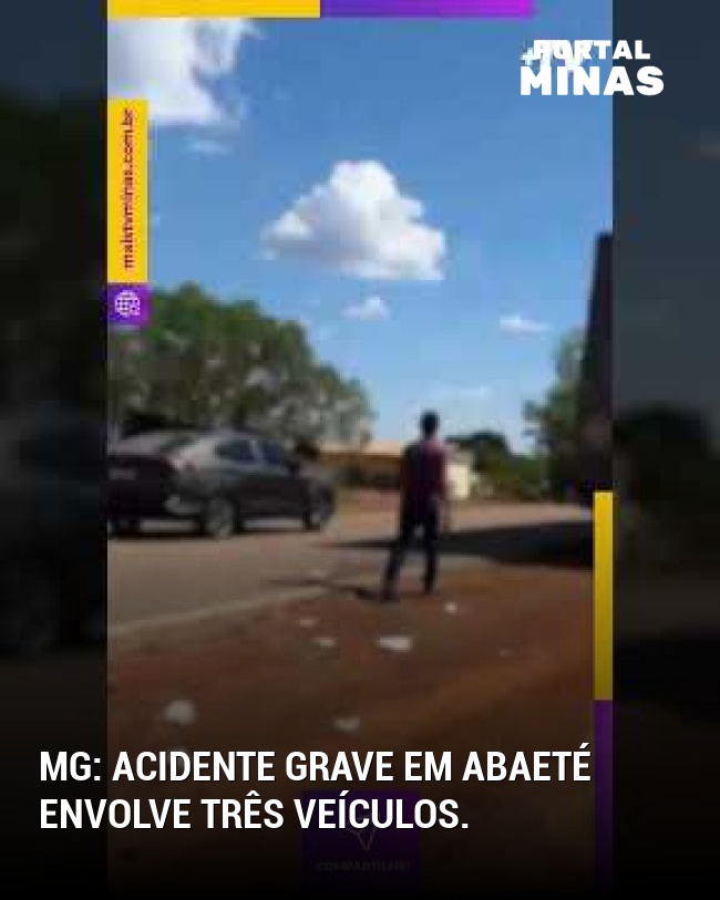MG: Acidente grave em Abaeté envolve três veículos.