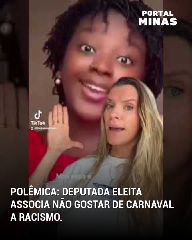 Polêmica: Deputada eleita associa não gostar de carnaval a racismo.
